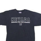 VARSITY Mens Black Nevada Wolf Pack Graphic T-Shirt L Short Sleeve Crew Neck