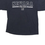 VARSITY Mens Black Nevada Wolf Pack Graphic T-Shirt L Short Sleeve Crew Neck