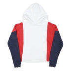 FILA Mens White & Red & Navy Hoodie XS Cotton Blend Pullover Logo Casual