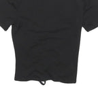 CALVIN KLEIN JEANS Womens Black Ruched Short Sleeve Crew Neck Top S