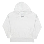ADIDAS Womens Grey Pullover Hoodie UK 10 Cotton Blend Casual Sportswear