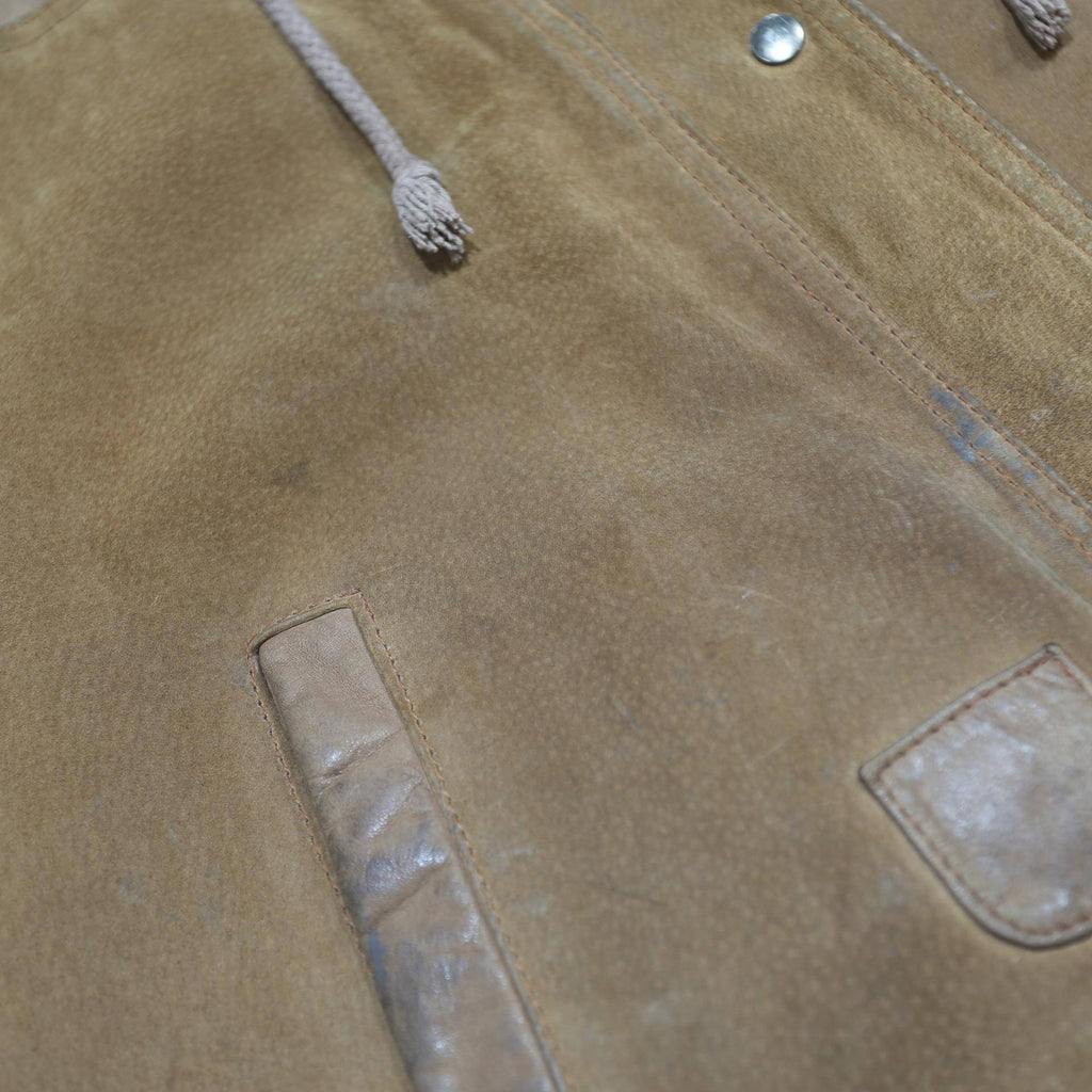 ADA Womens Brown Leather Bomber Jacket L Suede Zip Pockets Casual Outerwear