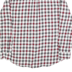 CHAPS Mens White & Red Check Flannel Shirt M Cotton Casual Button-Down Long