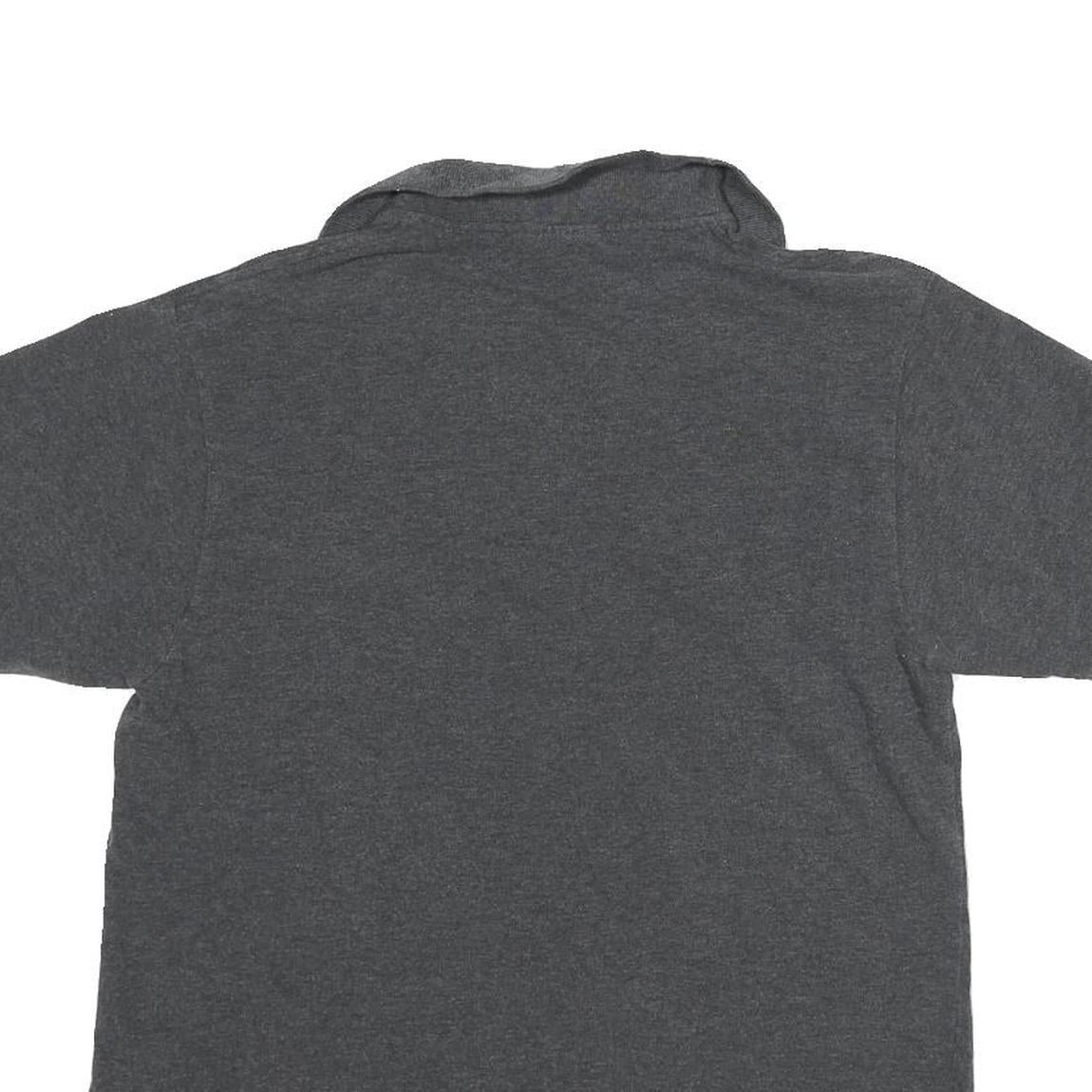 LACOSTE Mens Grey Short Sleeve Plain M Cotton Blend Polo Shirt Casual