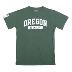 CHAMPION Mens Green Oregon Golf T-Shirt M Short Sleeve Crew Neck Cotton Blend
