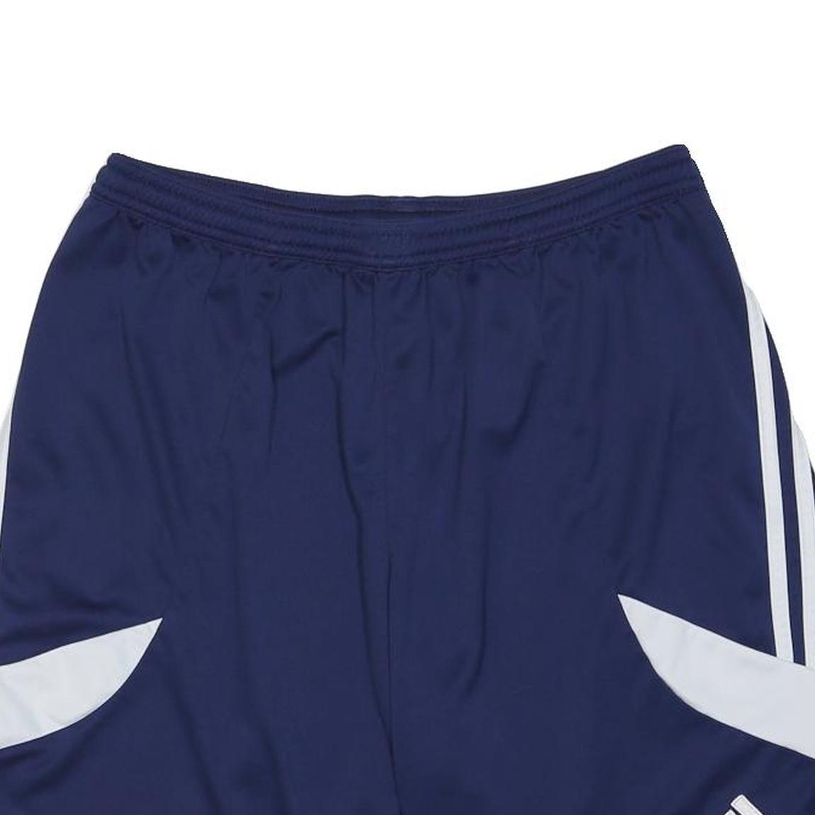 ADIDAS Mens Shorts Navy Blue & White Sports Casual L W29 Lightweight