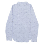 ZARA Womens Printed Shirt Blue Collared Long Sleeve Striped S