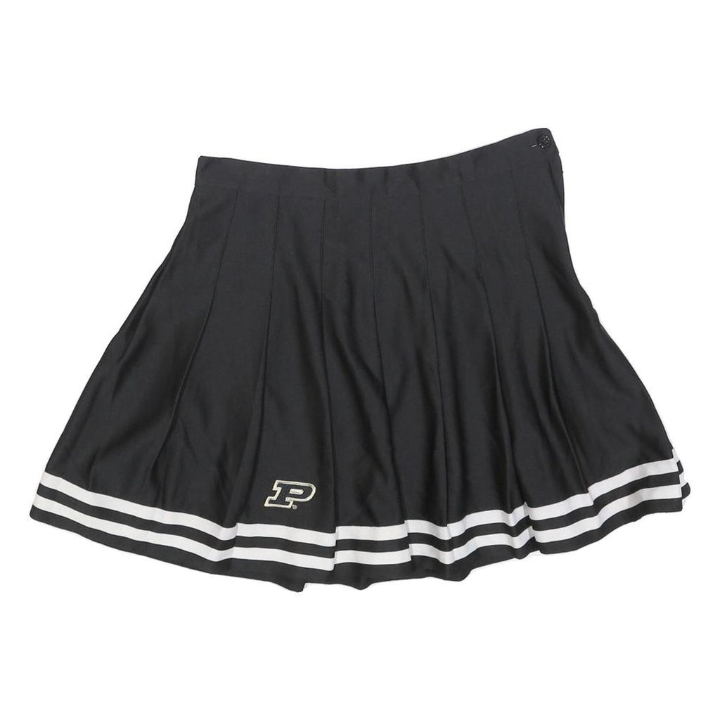 ZOOZATZ Womens Black & White Pleated Short Polyester Blend Skirt M Schoolwear