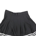 ZOOZATZ Womens Black & White Pleated Short Polyester Blend Skirt M Schoolwear