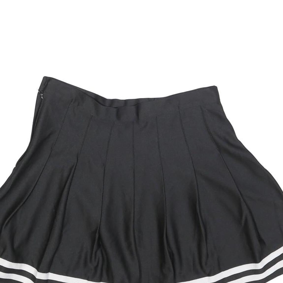 ZOOZATZ Womens Black & White Pleated Short Polyester Blend Skirt M Schoolwear