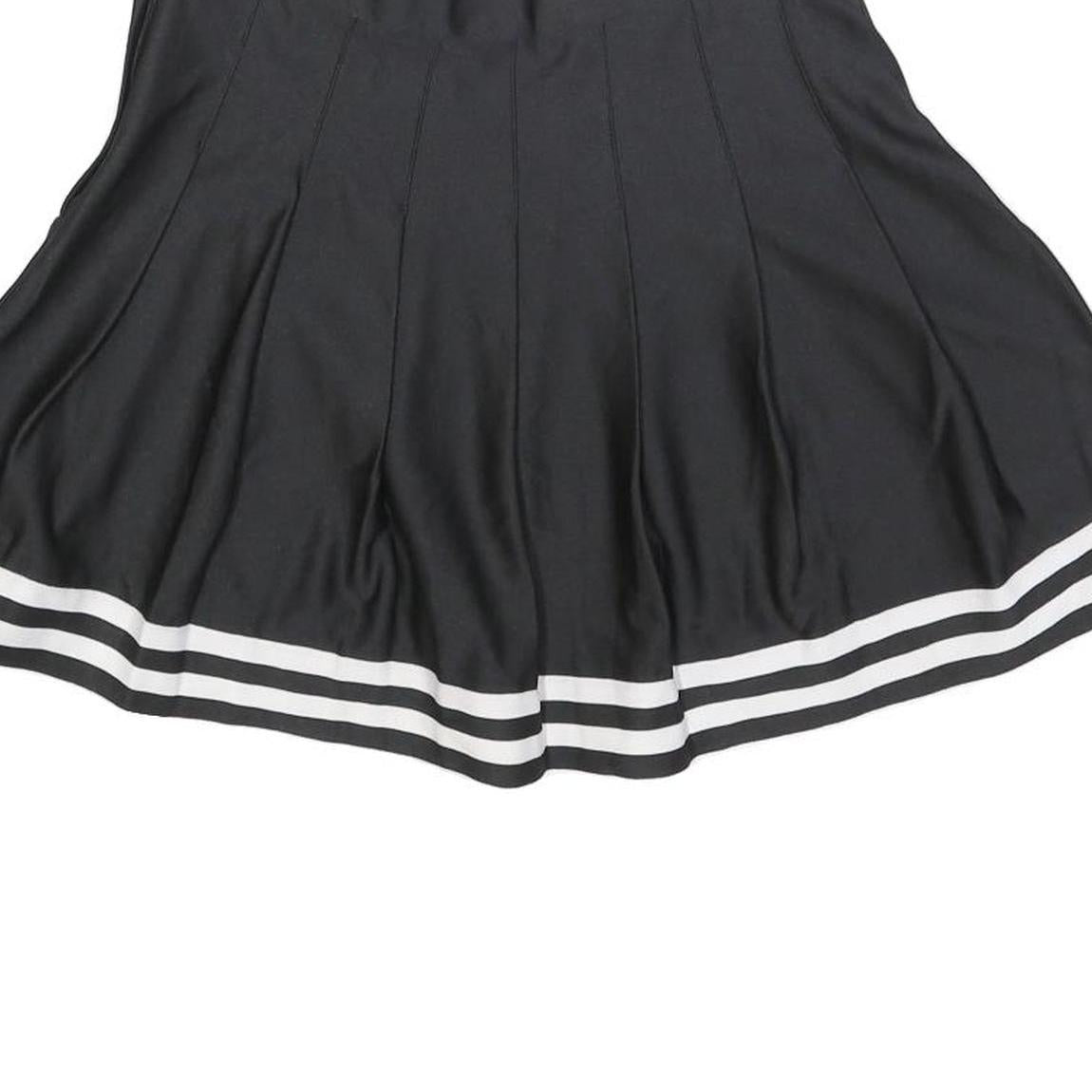 ZOOZATZ Womens Black & White Pleated Short Polyester Blend Skirt M Schoolwear