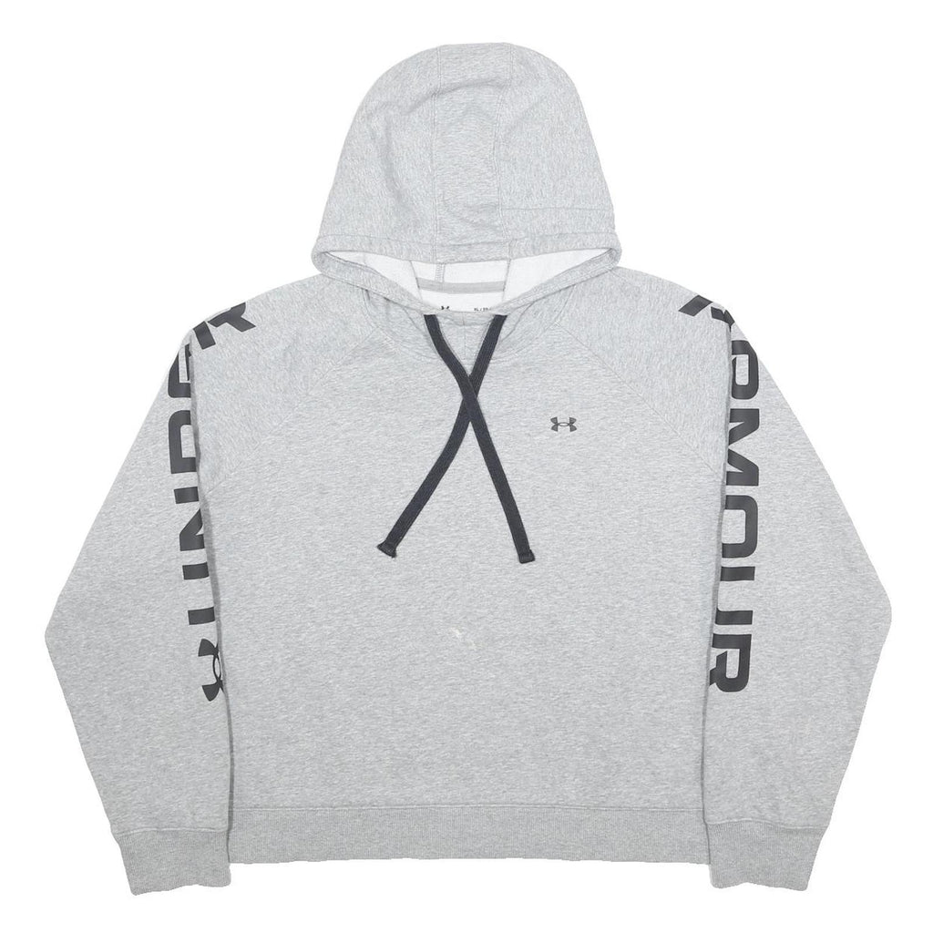 UNDER ARMOUR Womens Grey Hoodie XL Cotton Blend Lightweight Sports Style