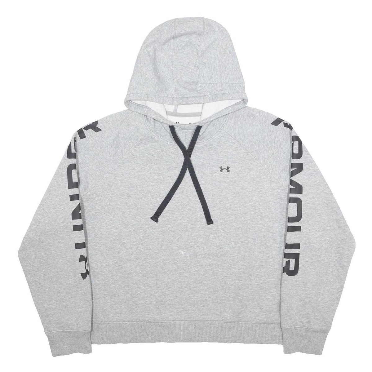 UNDER ARMOUR Womens Grey Hoodie XL Cotton Blend Lightweight Sports Style