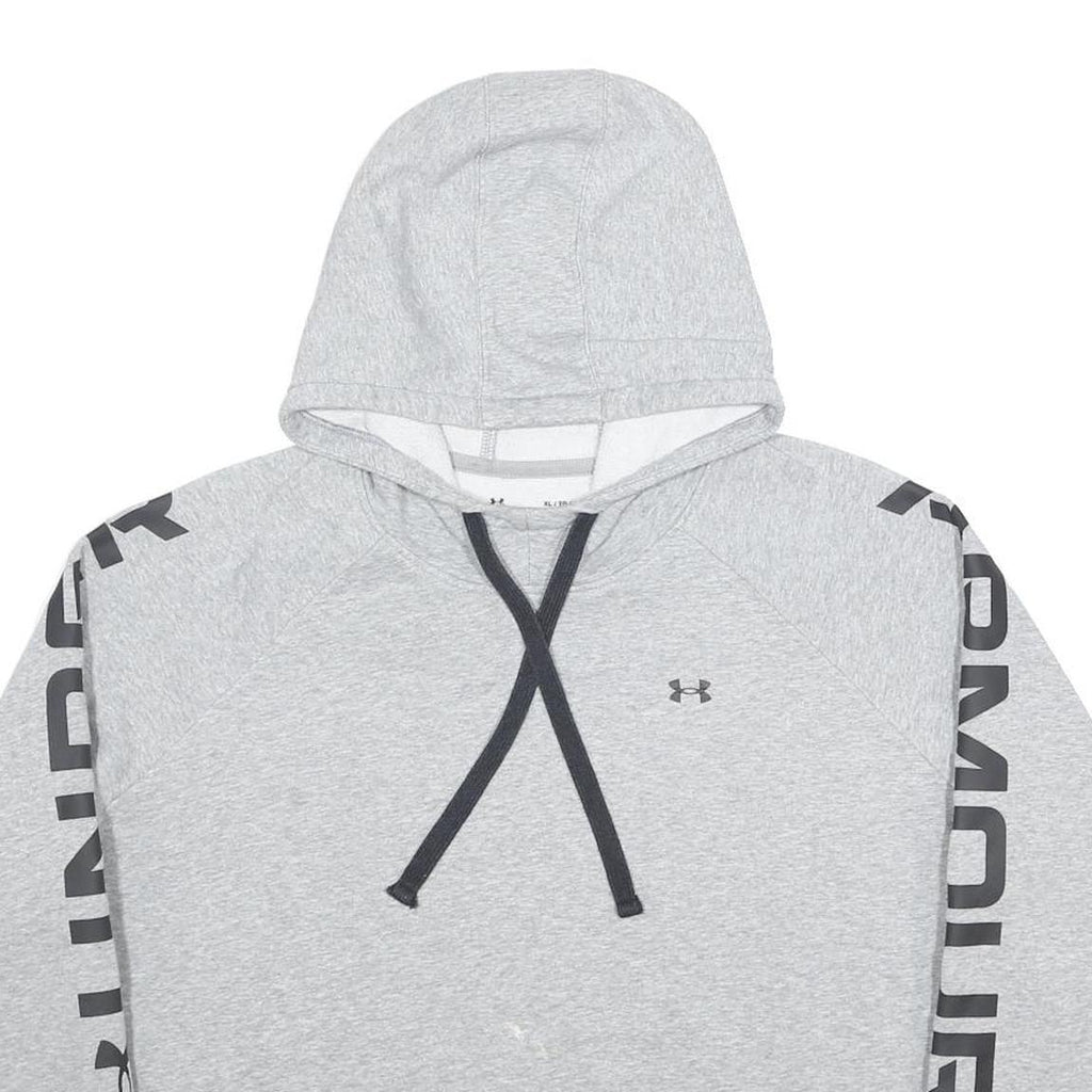 UNDER ARMOUR Womens Grey Hoodie XL Cotton Blend Lightweight Sports Style