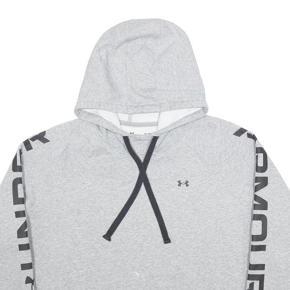 UNDER ARMOUR Womens Grey Hoodie XL Cotton Blend Lightweight Sports Style