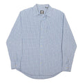 TIMBERLAND Mens Blue Check Shirt M Cotton Blend Casual Long Sleeve Button Cuff