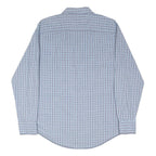 TIMBERLAND Mens Blue Check Shirt M Cotton Blend Casual Long Sleeve Button Cuff