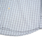 TIMBERLAND Mens Blue Check Shirt M Cotton Blend Casual Long Sleeve Button Cuff