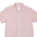 LEVI'S Mens Pink Short Sleeve Shirt S Casual Cotton Summer Button Down
