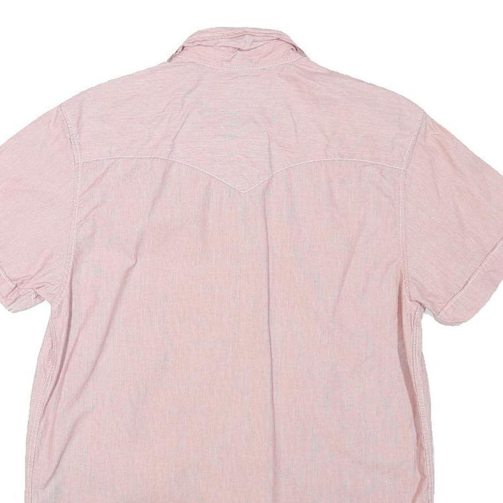 LEVI'S Mens Pink Short Sleeve Shirt S Casual Cotton Summer Button Down