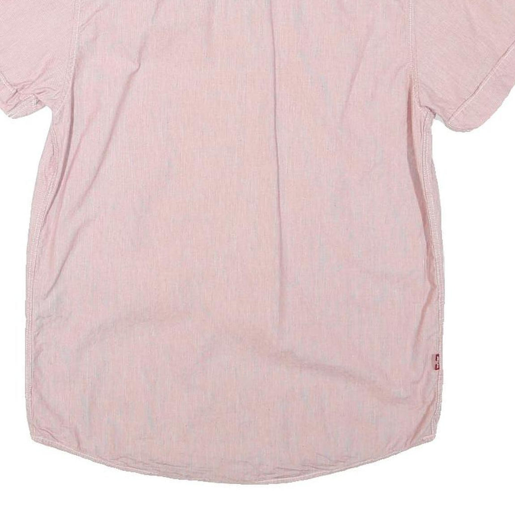 LEVI'S Mens Pink Short Sleeve Shirt S Casual Cotton Summer Button Down