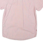 LEVI'S Mens Pink Short Sleeve Shirt S Casual Cotton Summer Button Down