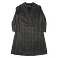 Womens Black Textured Button Jacket M Polyester Blend Classic Formal Outerwear