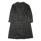 Womens Black Textured Button Jacket M Polyester Blend Classic Formal Outerwear