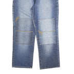 PHAT FARM Mens Relaxed Blue Denim Rinse Jeans W40 L33 Patchwork Cotton Blend