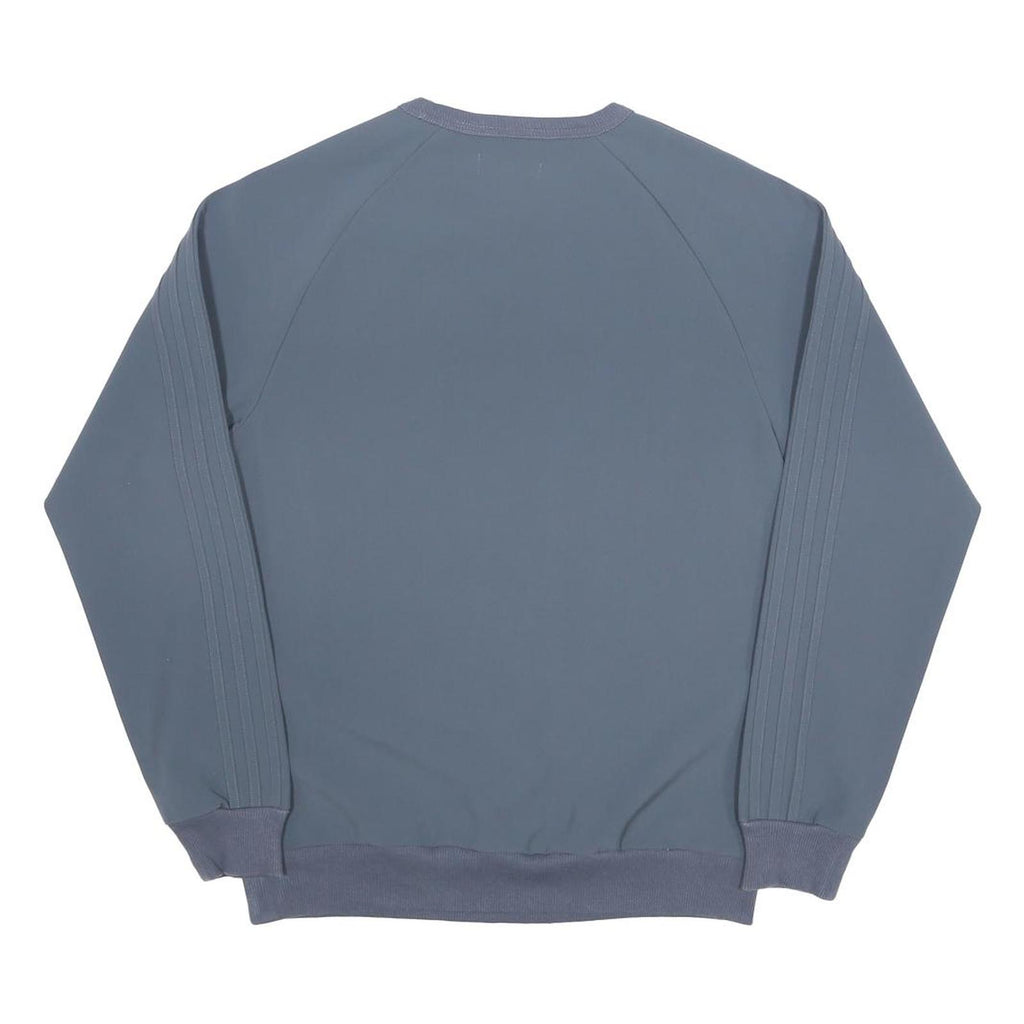 ADIDAS Mens Grey Crew Neck XS Sweater Polyester Logo Casual Pullover Sweatshirt