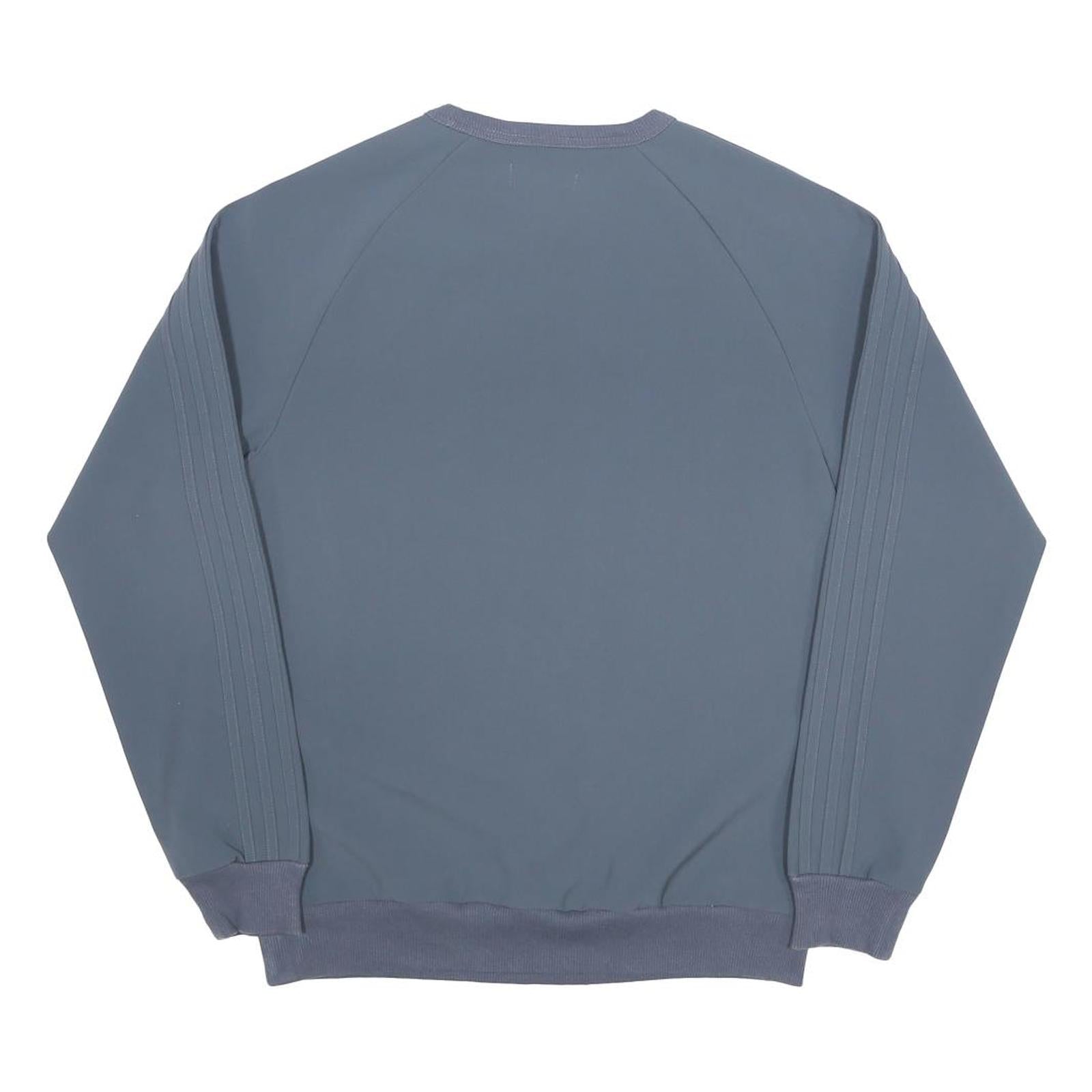 ADIDAS Mens Grey Crew Neck XS Sweater Polyester Logo Casual Pullover Sweatshirt