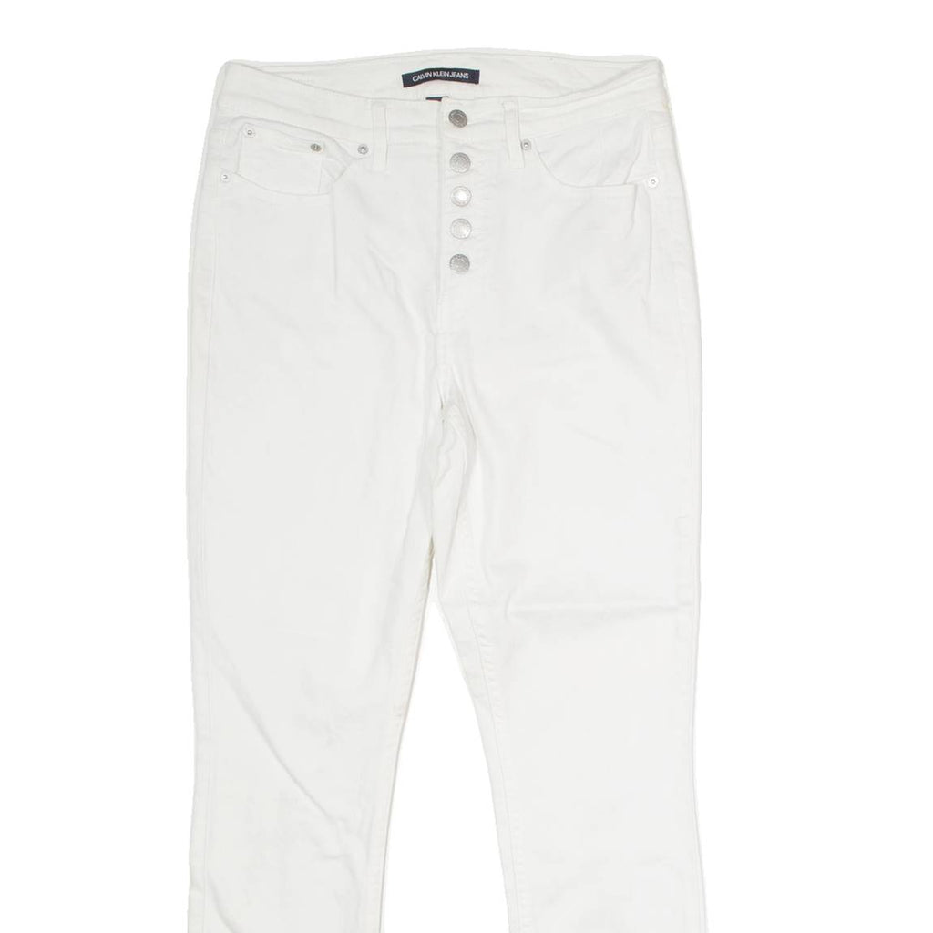 CALVIN KLEIN JEANS Womens Jeans White Regular Skinny W29 L26