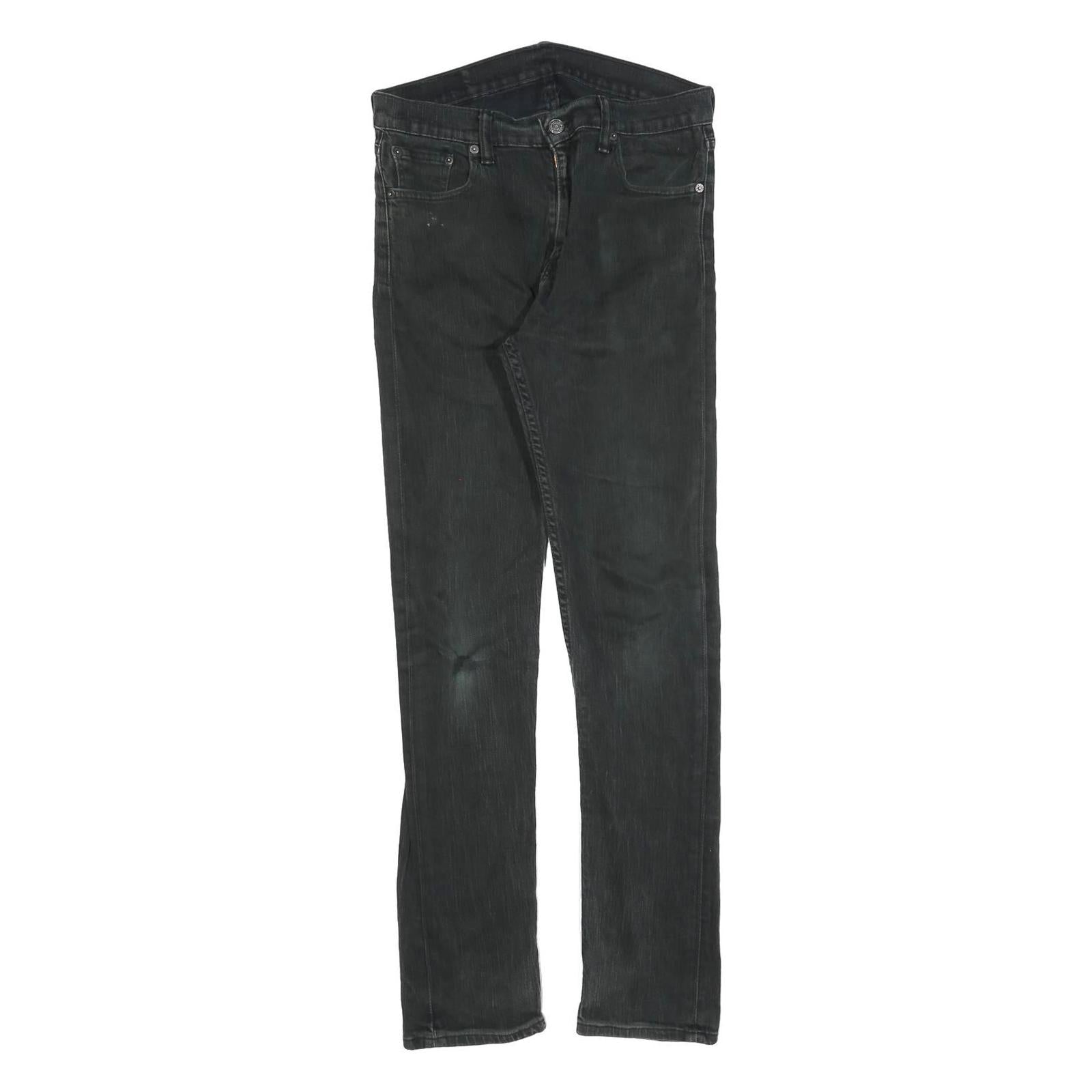 LEVI'S Mens Jeans Black Slim Skinny Denim W30 L32 Zip Cotton Blend Straight