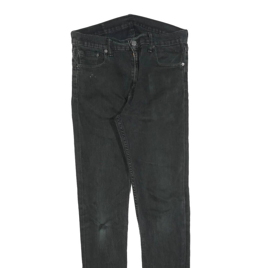 LEVI'S Mens Jeans Black Slim Skinny Denim W30 L32 Zip Cotton Blend Straight