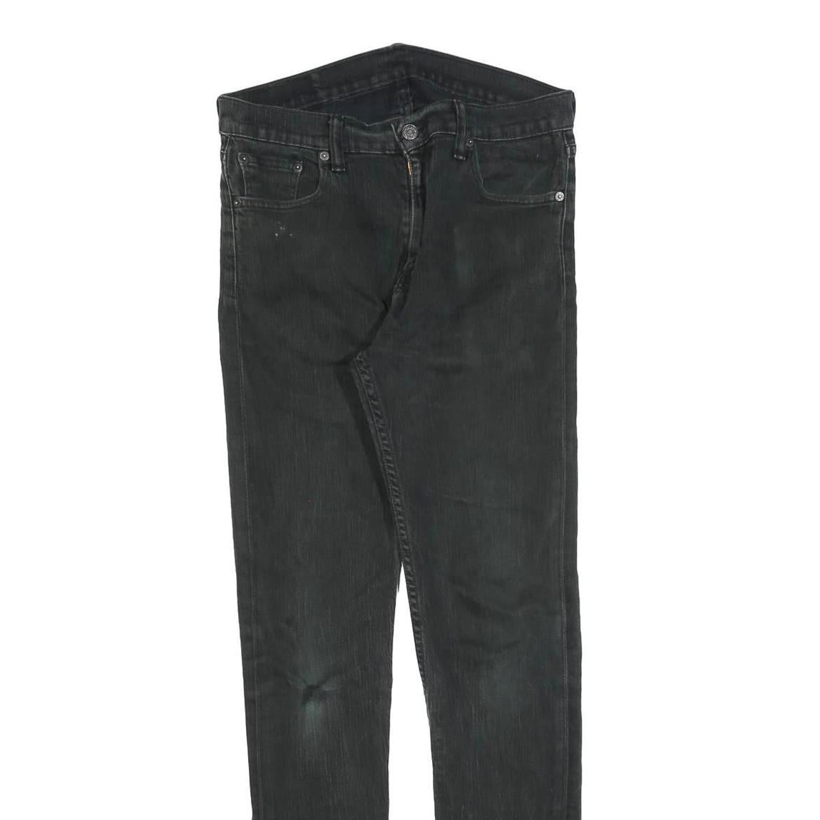 LEVI'S Mens Jeans Black Slim Skinny Denim W30 L32 Zip Cotton Blend Straight