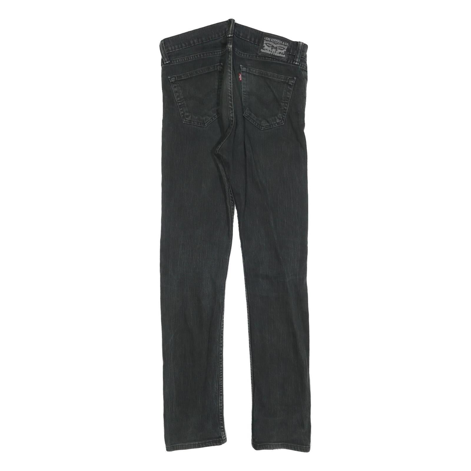 LEVI'S Mens Jeans Black Slim Skinny Denim W30 L32 Zip Cotton Blend Straight