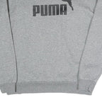 PUMA Mens Grey Cotton Blend Crew Neck M Logo Sweatshirt Casual
