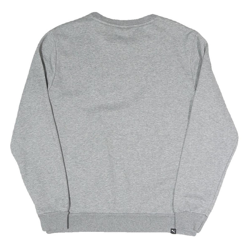 PUMA Mens Grey Cotton Blend Crew Neck M Logo Sweatshirt Casual
