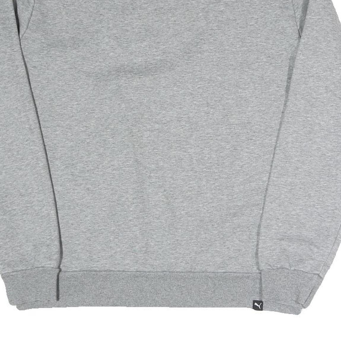 PUMA Mens Grey Cotton Blend Crew Neck M Logo Sweatshirt Casual