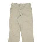 DICKIES Mens Cotton Blend Beige Regular Straight Trousers W30 L31 Workwear Zip