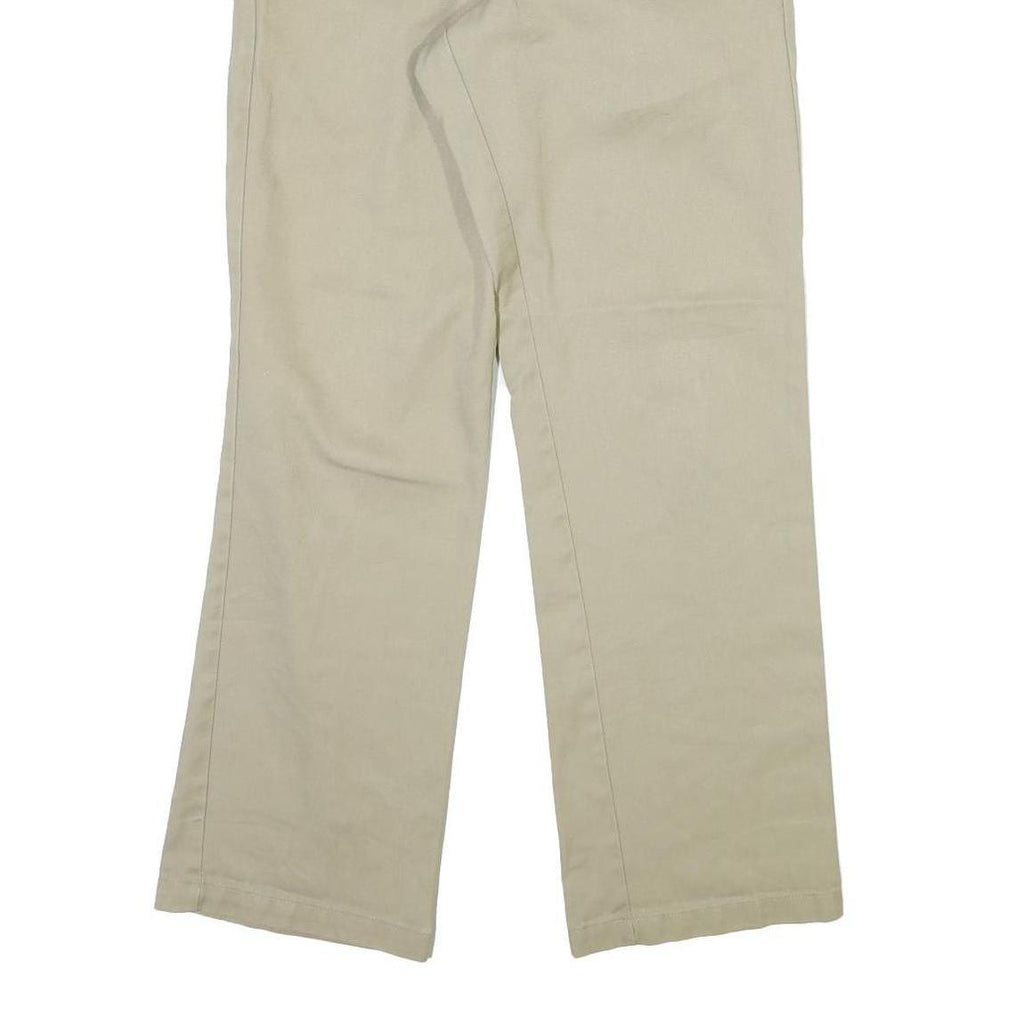 DICKIES Mens Cotton Blend Beige Regular Straight Trousers W30 L31 Workwear Zip