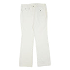 CATO Womens Cotton Blend White Regular Fit Straight Trousers W32 L32 Classic
