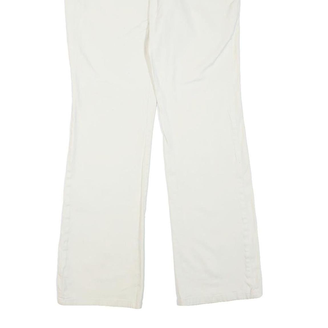CATO Womens Cotton Blend White Regular Fit Straight Trousers W32 L32 Classic