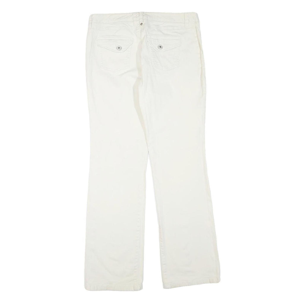 CATO Womens Cotton Blend White Regular Fit Straight Trousers W32 L32 Classic