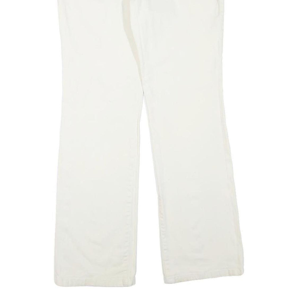 CATO Womens Cotton Blend White Regular Fit Straight Trousers W32 L32 Classic
