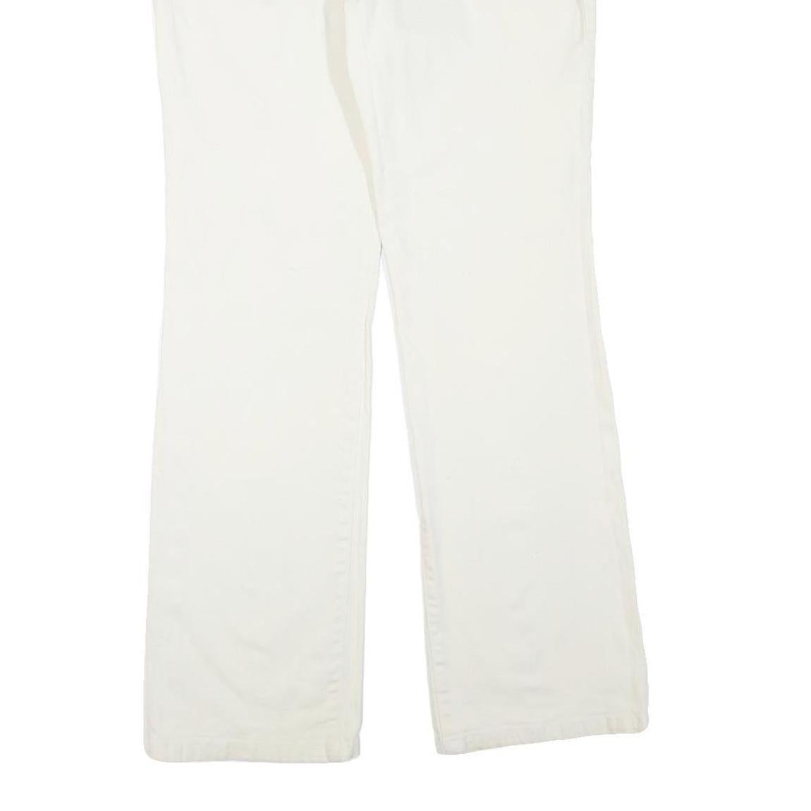 CATO Womens Cotton Blend White Regular Fit Straight Trousers W32 L32 Classic