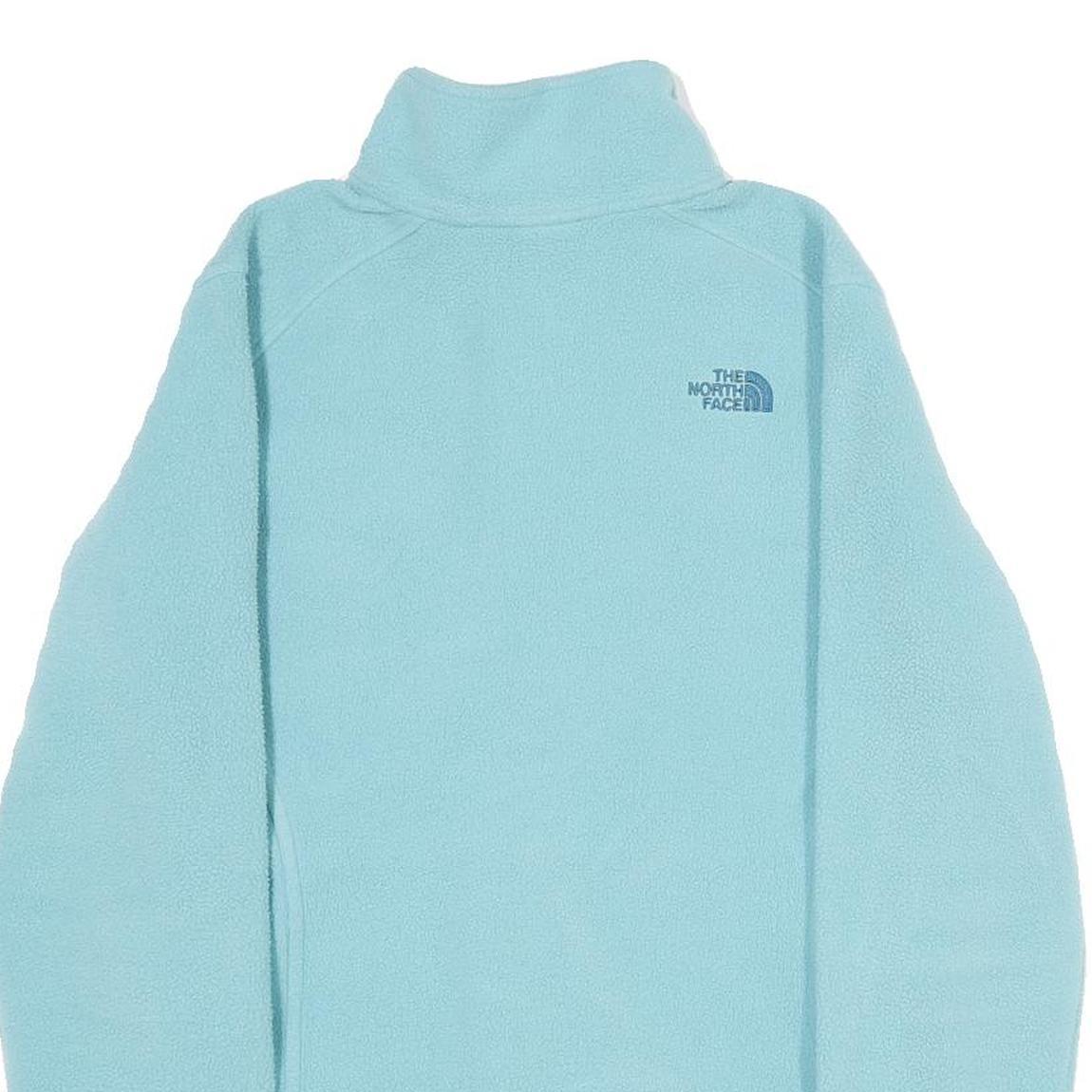 THE NORTH FACE Womens Blue Jacket L Polyester Fleece Outdoor Zip Up Casual
