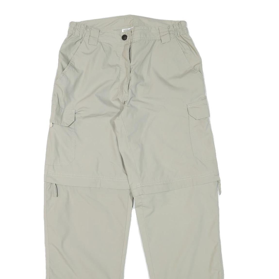 RODEO Womens Polyester Blend Beige Regular Fit Cargo Trousers W27 L31 Outdoor