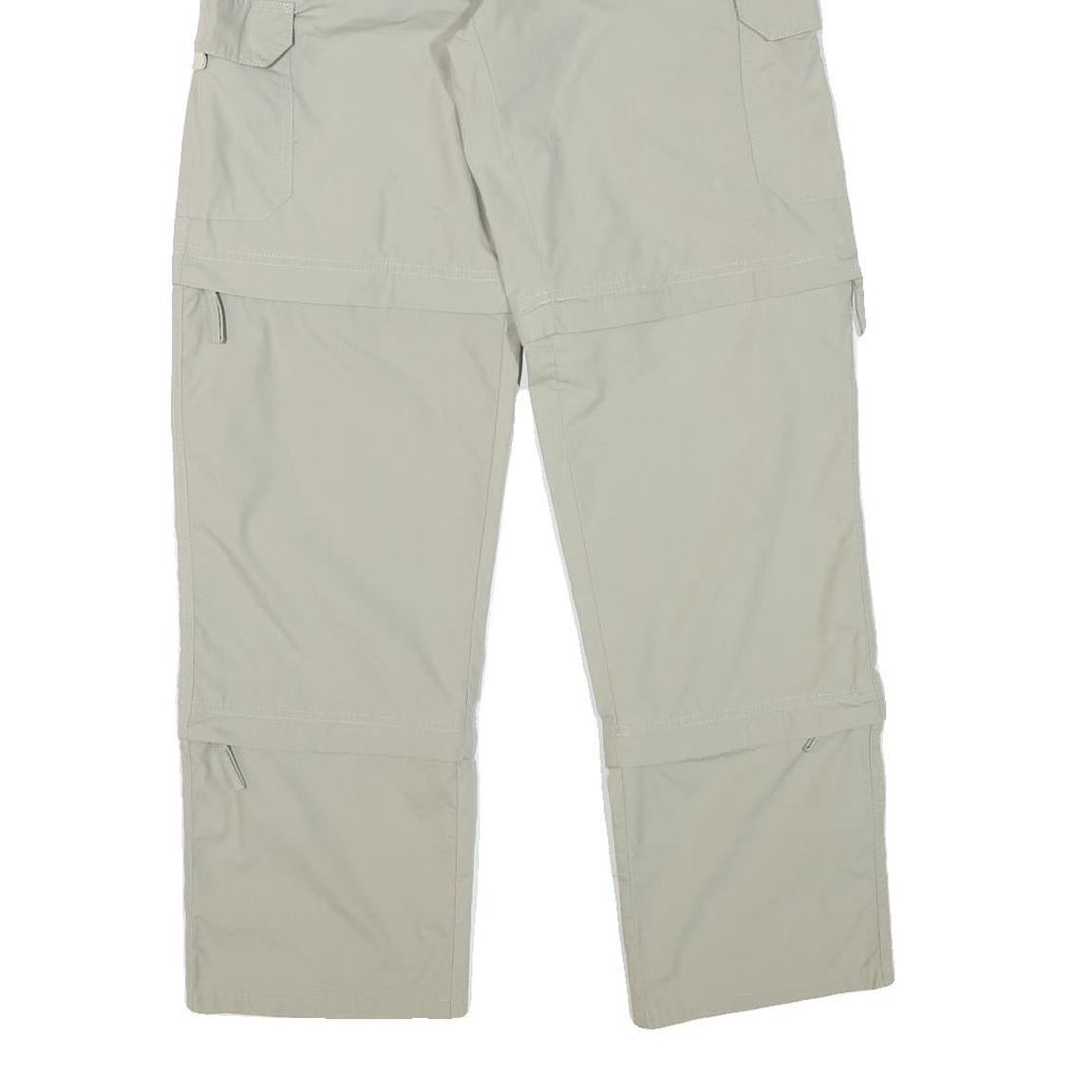 RODEO Womens Polyester Blend Beige Regular Fit Cargo Trousers W27 L31 Outdoor