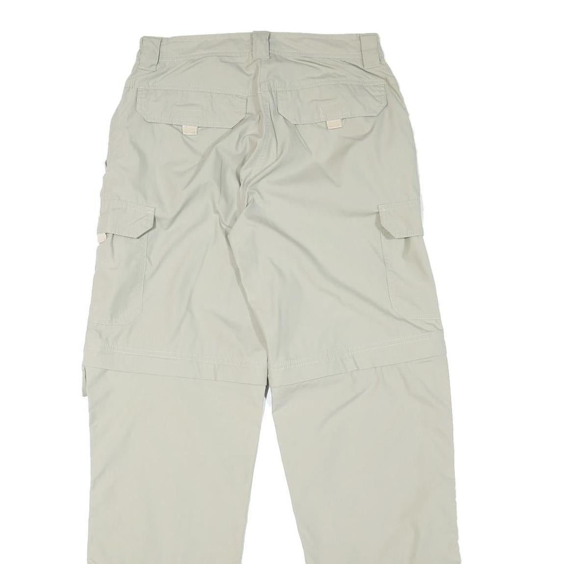 RODEO Womens Polyester Blend Beige Regular Fit Cargo Trousers W27 L31 Outdoor